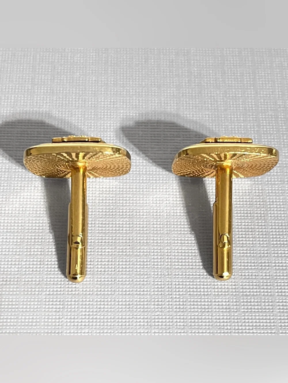 Scottish Rite Cufflinks 33 Degree Freemason Gold Tone Eagle Wings Down Square